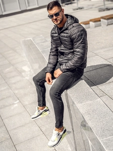 Herr Quiltad Lättviktsjacka Svart Bolf 58M13021A