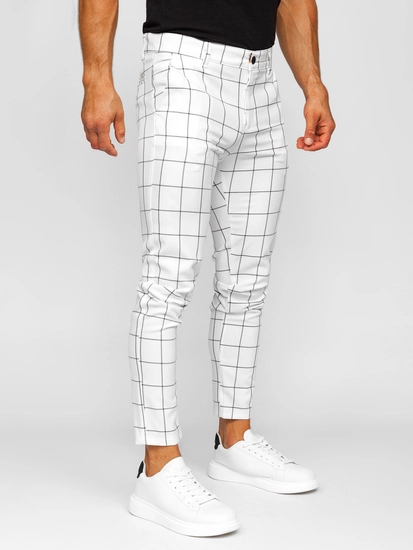 Herr Rutig Chinos Vit Bolf 0037