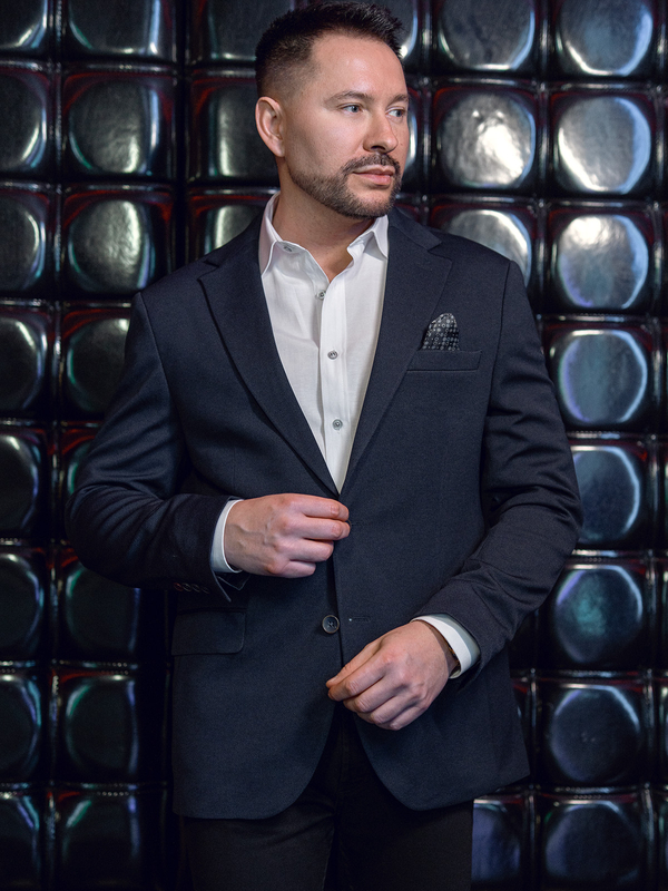 Herr Casual Kavaj Bläckfärgad Bolf 24401-1