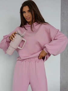 Dam 2-delad Träningsoverall med smörhuva Puderrosa Bolf 525