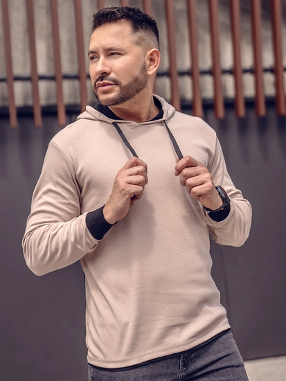 Herr Huvtröja Beige-Svart Bolf 145380