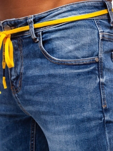 Herr Jeans Skinny Fit Marinblå Bolf KX565