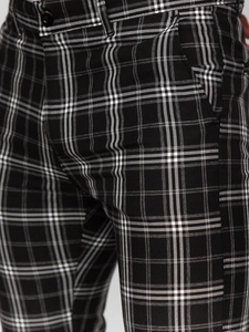 Herr Eleganta rutiga byxor Svart Bolf 184167