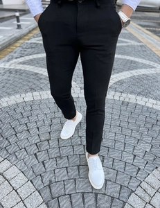 Herr Eleganta byxor Svart Bolf 0031