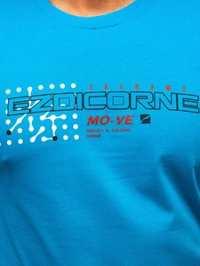 Herr Bomulls T-shirt Turkos Bolf 14732