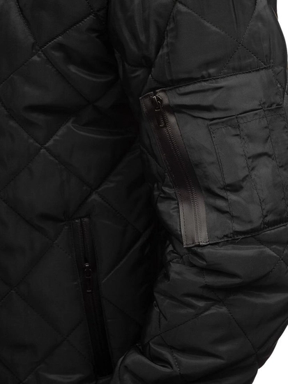 Herr Övergångsjacka Bomber Svart Bolf AK76-A