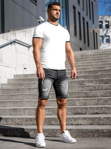 Herr Jeansshorts Svart Bolf MP0061N