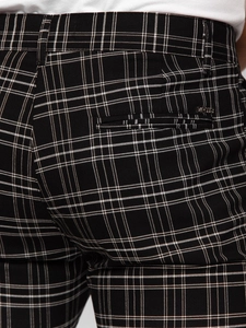 Herr Eleganta rutiga byxor Svart Bolf 184166