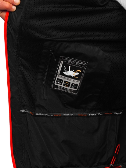 Herr Lättviktsjacka i softshell Svart-Orange Bolf WX088A