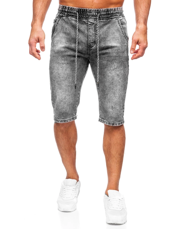 Herr Jeansshorts Svart Bolf KR1539