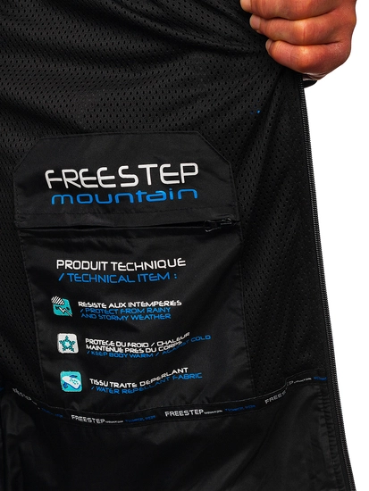 Herr Softshelljacka Svart-Blå Bolf BK017