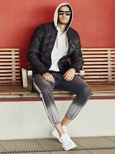 Herr Övergångsjacka Bomber Svart Bolf AK76-A