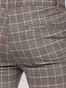 Herr Eleganta rutiga byxor Beige Bolf 184171