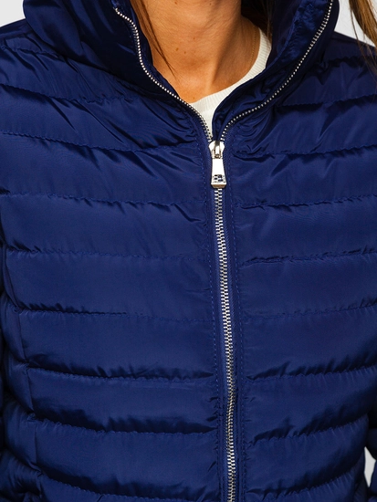 Dam Quiltad Vinterjacka Marinblå Bolf 23063