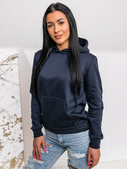 Dam Sweatshirt med känguruficka Marinblå Bolf W02A1