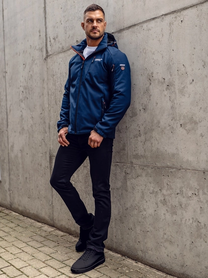 Herr Lättvikt Softshelljacka Marinblå Bolf BK122A