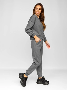 Dam 2-delad Träningsoverall Oversize Grafitgrå Bolf 8C71