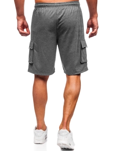 Herr Cargo-shorts Grafitgrå Bolf 8K1501