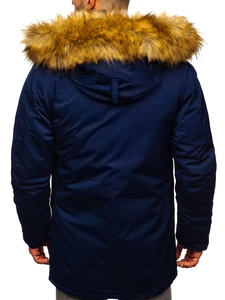 Herr Vinterparkas Alaskajacka Marinblå Bolf HZ8109