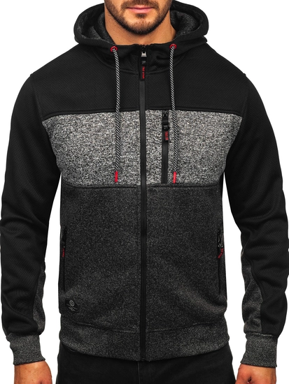 Herr Lättviktsjacka med huva Antracitgrå Bolf TC1206