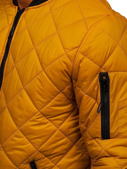 Herr Lättvikts Quiltad Bomberjacka Kamel Bolf MY-01A