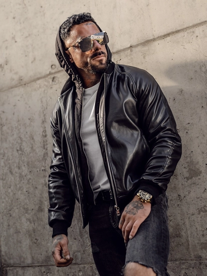 Herr Skinnjacka Bomber Svart Bolf 11Z8004