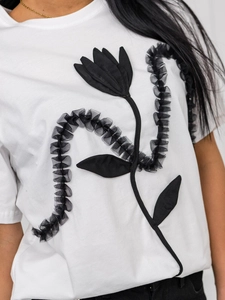 Dam T-shirt med tryck Vit Bolf 96T632