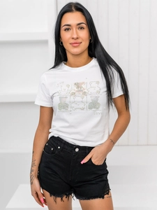 Dam T-shirt med tryck Vit Bolf 96T615