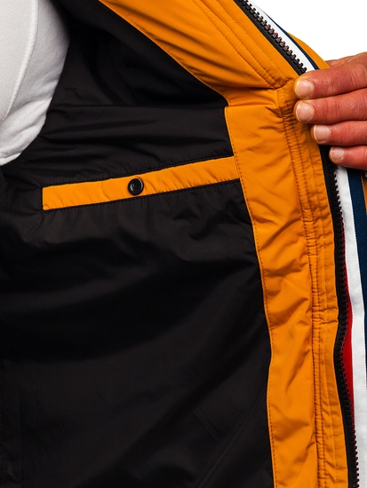 Herr Lång Quiltad Vinterjacka Marinblå Bolf 6477