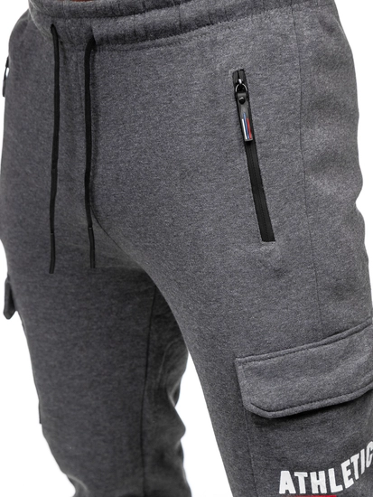 Herr Cargosweatpants Joggers Antracitgrå Bolf JX6028