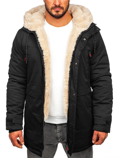 Herr Vinterparkas Svart Bolf 22M51