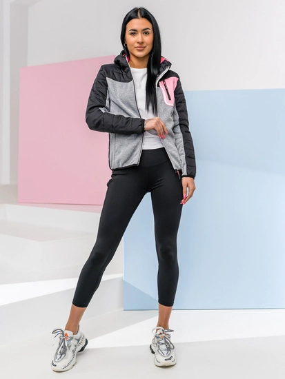 Dam Lättviktsjacka med huva Svart Bolf KSW4006