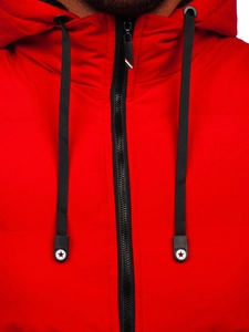 Herr Quiltad Vinterjacka Röd Bolf 5M3125