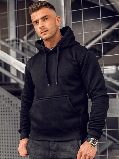 Herr Huvtröja och känguruficka Svart Bolf MB001A