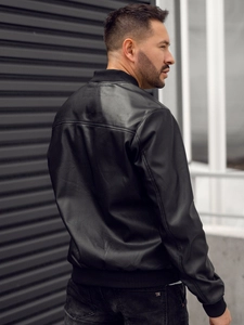 Herr Skinnjacka Bomber Svart Bolf 7110A