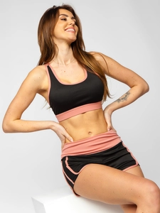 Dam 2-delad Träningsoverall Svart-Rosa Bolf XL011A1