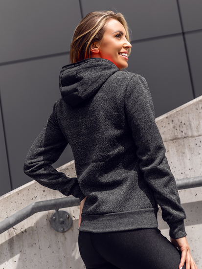 Dam Lättviktsjacka med huva Svart Bolf KSW4001A