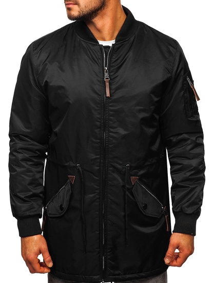 Herr Lättviktsparkas Svart Bolf JK363