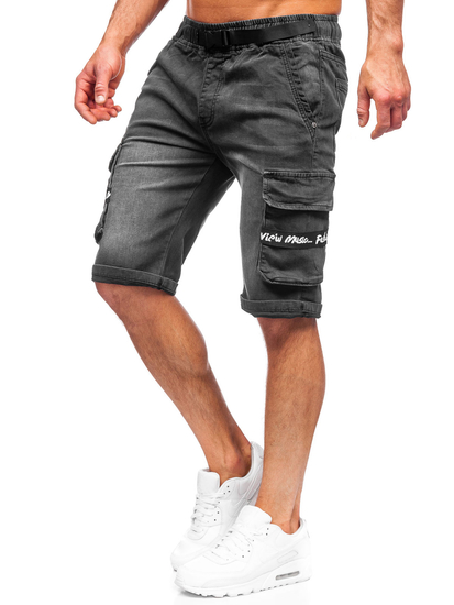 Herr Jeansshorts Svart Bolf K15008-2