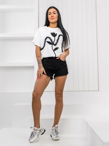 Dam T-shirt med tryck Vit Bolf 96T632