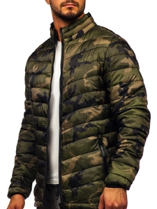Herr Quiltad Camo Vinterjacka Grön Bolf SM80