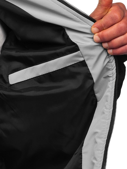 Herr Lättvikt Quiltad Baseball Bomberjacka Grå Bolf 84M3006