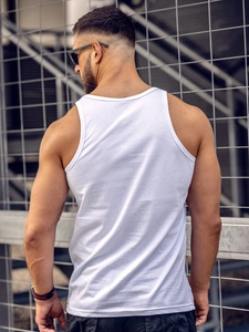 Herr Boxer Linne med tryck Vit Bolf 143028A