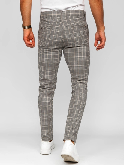 Herr Eleganta rutiga byxor Beige Bolf 184171