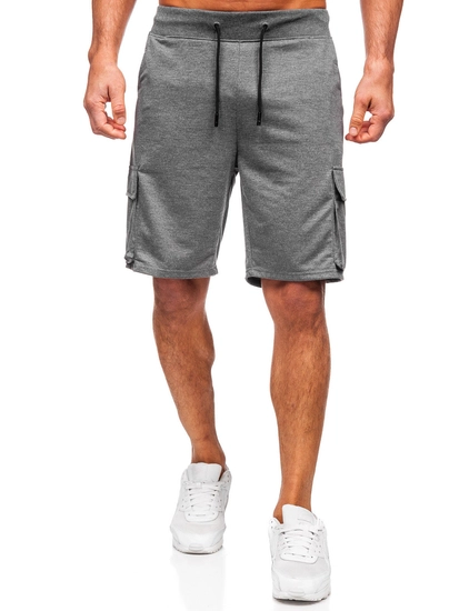 Herr Cargo-shorts Grafitgrå Bolf 8K1505