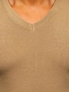 Herr V-ringad Tröja Beige Bolf H2405