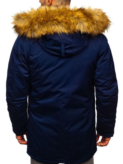 Herr Vinterparkas Alaskajacka Marinblå Bolf HZ8109