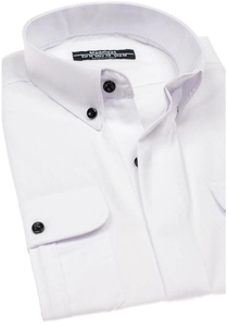 Herr Elegant Långärmad Skjorta Vit Bolf 0780