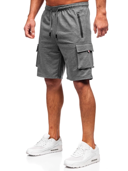 Herr Cargo-shorts Grafitgrå Bolf 8K1501