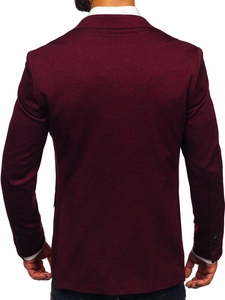 Herr Casual Kavaj Vinröd Bolf 24401